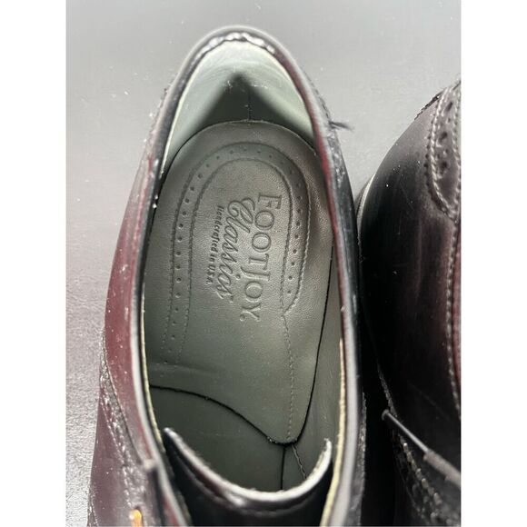 Vintage FootJoy 55715 Classics Vibram Gumlite Black Saddle Oxford Shoes - Picture 6 of 14